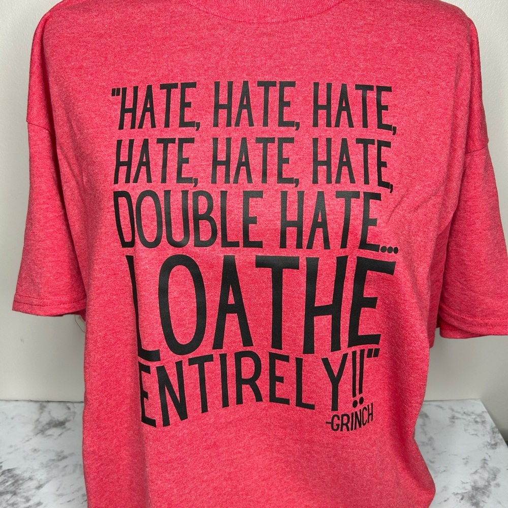 Hate Hate Hate Heather Red Handmade Size XL Gilden Brand